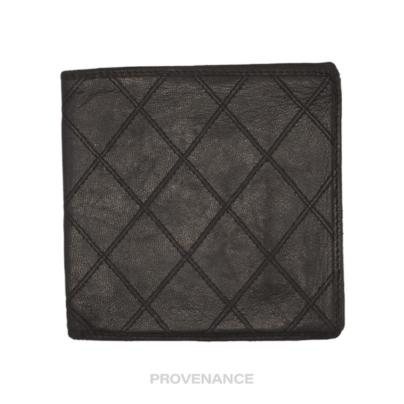 🔴 Chanel 6CC Bifold Wallet - Black Quilted Calfskin - Picture 1 of 8
